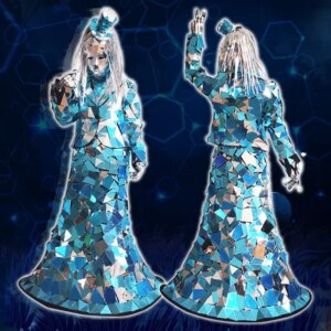 Sparkling Mirror Dance Show Jumpsuit – Customizable Women’s Nightclub Gogo Outfit for Parties and Performances