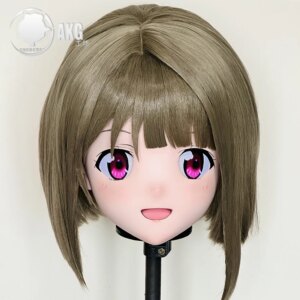 (AL56)Customize Character Crossdressing Female/Girl Resin Full/Half Head With Lock Anime Cosplay Japanese Animego Kigurumi Mask