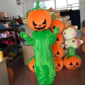 Halloween Pumpkin Mascot Costume Adult System Walking Anime Peripheral Cosplay Doll Headgear Performance Outfit