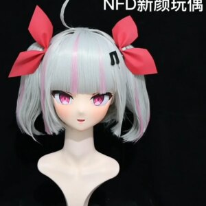(NFD071)Customize Full Head With Lock Pretty Female/Girl Japanese Animego Character Kig Cosplay Kigurumi Mask Crossdress Doll