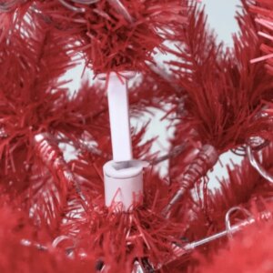 6FT Hinged Fir Artificial Fir Bent Top Christmas Tree Xmas Tree Bendable Santa Hat Style Christmas Tree Holiday Dration 1250 Br