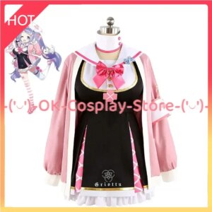 [Custom Made] Asagao Hanae Cosplay Costume Game Blue Archive Cosplay Dress Suit Anime Clothing Halloween Carnival Uniforms