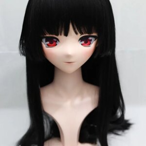 (NFD043)Customize Full Head With Lock Pretty Female/Girl Japanese Animego Character Kig Cosplay Kigurumi Mask Crossdress Doll