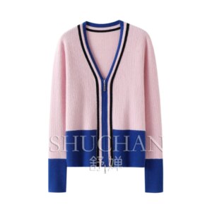 V-neck 100% Pure Cashmere Cardigan Women’s Sweater Zipper Knitted Sweater Jacket Cardigan Women Cardigan Feminino