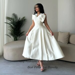 Formal Evening Dress Vestidos De Fiesta For Sexy Women Satin High Waist Party Gowns Ankle-Length A-Line Long Prom Dresses