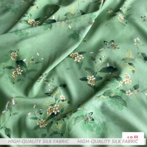 Summer Digital Printing 36momme Elastic Heavy Crepe Silk Fabric Skin-Friendly Dress Top