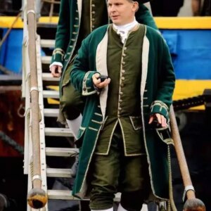 18th Century Victorian Pirate Green Outfits Men’s Rococo Baroque Suit Marie Antoinette Costume Palace Noble Men’s Suit Frock Set