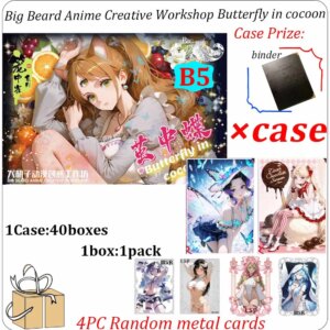 New Big Beard Anime Creative Workshop Butterfly In Cocoon Collection Cards B5 Size Swimsuit Design for ACG CCG TCG Fans Gift