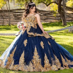 Customized Golden Appliques Quinceanera Dress Sequined Ball Gown for Women Sleeveless Made To Order Robes De Soirée