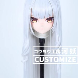 C-4124 Customize Full Head Resin Cartoon Cosplay Japanese Character Anime Role Play Crossdress Kigurumi Mask With Back Shell