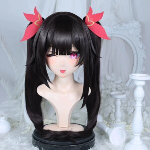 Customize Character Female/Girl Resin Kig Full Head With Lock Anime Cosplay Japanese Anime Kigurumi Mask