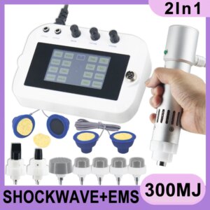 300MJ Shockwave Therapy Machine For Erectile Dysfunction Body Massage Physical Therapy Tennis Elbow Pain Relief Shock Wave 2In1