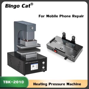 TBK-201D 500W Mobile Phone Heating Pressure Repair Machine For Curved Straight Screens Back Cover Middle Frame Bracket Fix Too