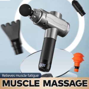 Fascia Gun Muscle Fitness Vibration Massage Gun 16mm Deep Impact Vibrator Double Bearing Rotating Electric Massager