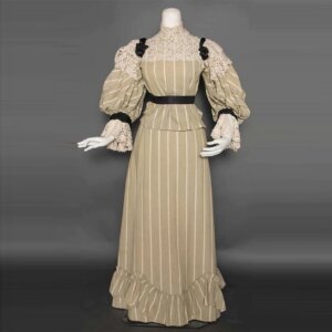 1890s Day Dress Victorian Edwardian Duchess Rococo Walking Costume Renaissance Southern Belle Tea Party Wedding Ball Gown