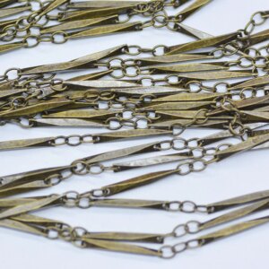 finally 100 Meter Bohemia Antique Bronze Silver Chain For Bracelet Handmade Tone Jewelry Chains Necklace Women Vintage DIY