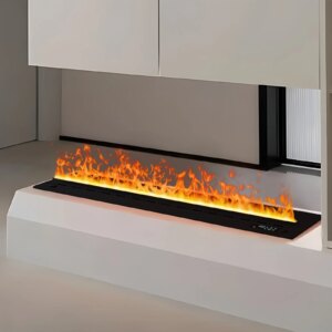 Atomized fireplace TV wall home smart steam electric fireplace with firewood popping sound water steam humidifier TUYA control