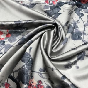 High Quality Digital Inkjet Silk Clothing Fabric 40momme Thickened Satin Cheongsam Dress