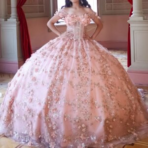Pink Quinceanera Dresses Off Shoulder Ball Gown Sweet 16 Dress Sequin Applique Lace Flower Beads Tull Birthday Party Vestidos 15