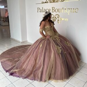 Princess Quinceanera Dresses Ball Gown Off The Shoulder Tulle Appliques Beaded Sweet 16 Dresses 15 Años Customized
