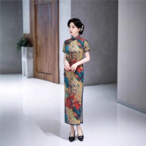 New cheongsam Chinese style elegant temperament long performance