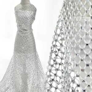 Heavy Handmade African Sequins Tulle Embroidered French Lace Nigerian Wedding Beaded Lace Tulle Fabric