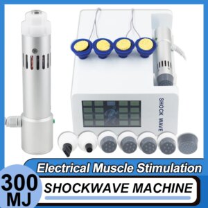 EMS Shockwave Therapy Machine Relieve Fatigue Muscle Relax With 7 Massage Heads Physiotherapy Pain Relieve 300MJ Shock Wave
