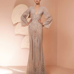Captivating Heavy Beaded Evening Dress Luxury Customized Dazzling Cocktail Gown Gorgeous See Through Celebrity Modern Prom Wear