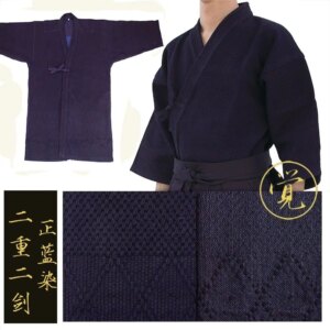 Aikido Kendo Suit Cotton Training Japanese Dark Blue Thickened Traditional Kimono