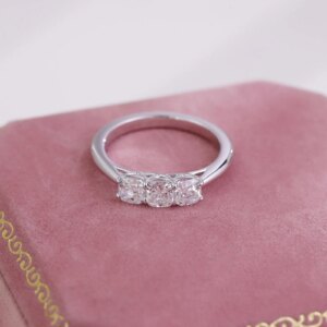 Provence Three Stone Ring 14KGold DEF/VS Lab Grown Diamonds Ring for Women Wedding Engagement Luxury Jewelry Personalized Custom