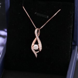 Provence Luxury Pendant Necklace 14KGold IGI D/VS1 Lab Diamonds  Evening dress Instrument Necklace for women Personalized Custom