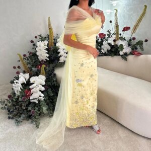 CustomizedStrapless Satin Sleeveless Off the Shoulder shawl Straight Crystal Open Back Ankle Length Bow Elegant Luxury Evening D