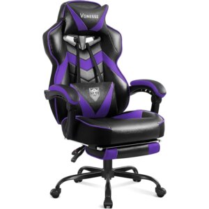 Gaming Chair,Computer Chair with Footrest and Massage,Reclining Gaming Chairs for Adults,Big and Tall High Back Gamer Chair