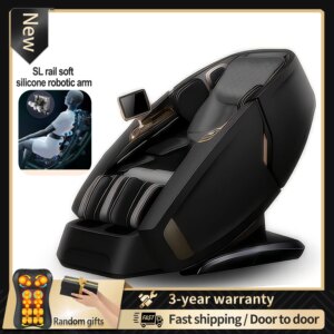 2025 New Tech 4D Massage Chair AI Voice Control Full Body Air Compression SL Track Heat Therapy Foot Roller USB Charging chair