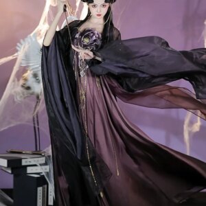 Hanfu women’s elegant and fashionable style super fairy-like embroidered Chebuzi dress