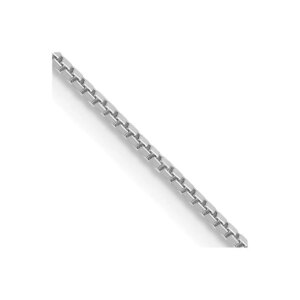 14K White Gold 18 inch.9mm Box with Lobster Clasp Chain