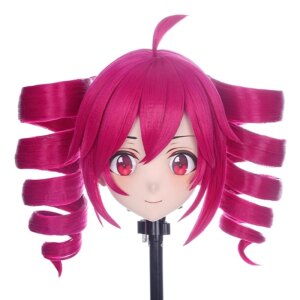Customized Full Head Female/Girl Resin Kig Mask Anime figures Cosplay BJD Mask Japanese Anime Role Play Kigurumi Doll Mask