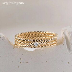 14K Gold Filled Moissanite Ring Handmade 5MM Band Ring Minimalism Jewelry Personalized Tarnish Resistant Jewelry Boho Women Ring