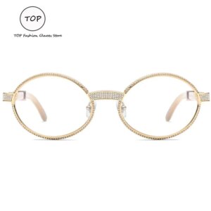White Diamond Horn Natural Horn Men’s Frames Without Frames Can Be Matched with Myopia Anti-blue Light Women’s Frames