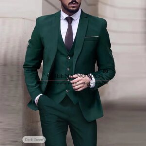Classic Man Wedding Suits Groom Formal Occasion Dresses Customized  3-Pieces Sets Business Dinner Party Men’s Tuxedos Slim Fit