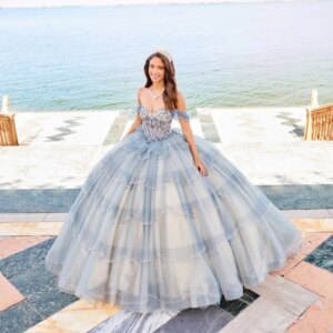 Gorgeous Blue Wedding Dresses Sweetheart Floor Length Appliques Princess Shiny Sweet Women Banquet Evening Party Ball Gowns