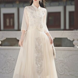 Daily Wearable Horse-Face Skirt Suit Improved Cheongsam Small New Chinese Style Women’s Clothing Ancient Dress Summer