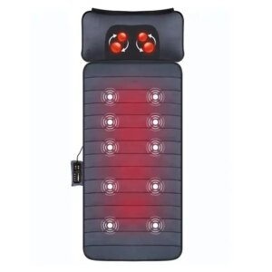 Vibration Massage Cushion, Back Massager for Chair with Heat, 5 Vibrating Motors and 2 Heat Levels