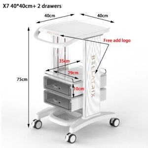 Top quality Beauty Equipment Aesthetic Acrylic Cart Trolley Salon Spa Facial Hairdressing Acrylic Salon Working Trolley