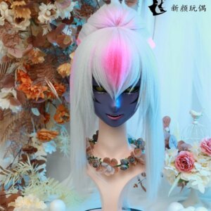 (NFD42-31)Customize Full Head With Lock Crossdress Doll Female/Girl Japanese Anime Cartoon Character Kig Cosplay Kigurumi Mask