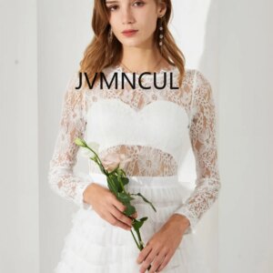 2025 Hot Hollow Lace Party Dress Elegant Solid Color Banquet Long Sleeve A-Line Dress
