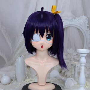 Customize Character Female/Girl Resin Kig Full Head With Lock Anime Cosplay Japanese Anime Kigurumi Mask