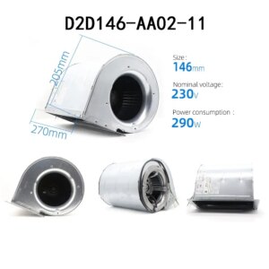Double inlet Centrifugal D2D146-AA02-11 230V 290W φ146MM Industrial control fan