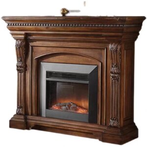 #American rural solid wood fireplace French retro living room home decoration entrance cabinet antique display cabinet