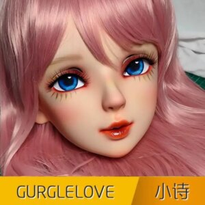(SHI)Female Sweet Girl Resin Half Head Kigurumi BJD Eyes Crossdress Cosplay Japanese Anime Role Lolita Mask With Eyes And Wig